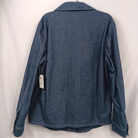 SUN*STONE Men's Southwestern jacket blazer Aztec Tribal Patchwork Denim size L - Picture 3 of 6